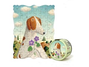 Mideer puzzle creativ - Portretul unui câine cu violete
