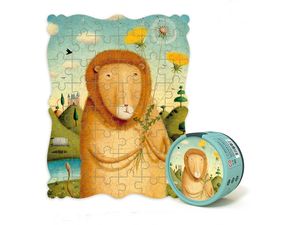 Mideer puzzle creativ - Portretul unui leu cu o păpădie
