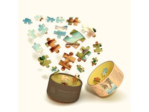 Mideer puzzle creativ - Portretul unui leu cu o păpădie