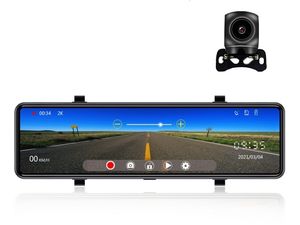 4K kamera do auta s 12" displejem ve zpětném zrcátku + zadní kamera