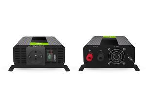 Green Cell Power Inverter PRO Spannungswandler von 12V auf 230V, 500W/1000W, reine Sinuswelle