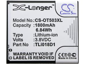 Baterie pentru Alcatel One Touch Link, Pop (eq. TLI018D1), 1800mAh