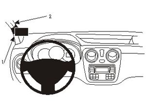 Brodit Монтажна скоба ProClip за Dacia Lodgy/Dokker 14-21, отляво на колоната