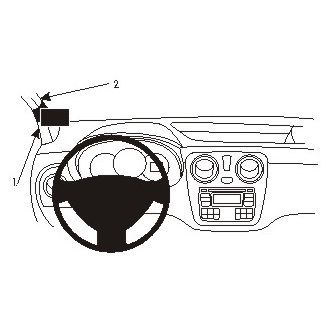 Brodit Монтажна скоба ProClip за Dacia Lodgy/Dokker 14-21, отляво на колоната