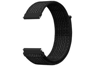 Mobilly curea universală, 22 mm, nailon, negru (piper și sare)