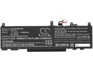 Akkumulátor HP Elitebook 830 G11, Zbook Firefly 14 G11 és másokhoz, 4600 mAh, Li-Ion