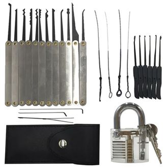 Sada planžet LockPick 15v1 + 1ks trénovací průhledný zámek