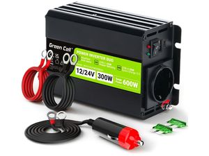 Green Cell Power Inverter 12V/24V 230V-ra, 300W/600W, módosított szinuszos, 12V/24V, 300W/600W