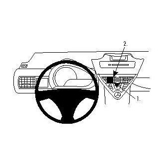 Brodit ProClip montážní konzole pro Toyota iQ 09-19, na střed
