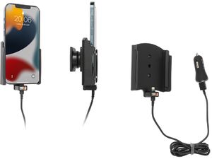 Brodit държач за Apple iPhone 14 Pro/13 Pro/14 Plus, без калъф, със запалка за пури/USB зареждане