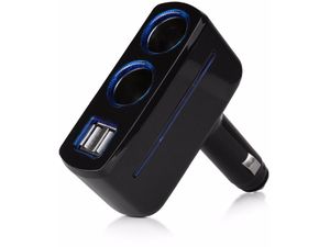 Autó szivargyújtó aljzat, 2X USB, 80W, megvilágított CL kimenet