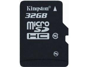 Kingston microSDHC 32GB Class 10 paměťová karta + SDHC adaptér
