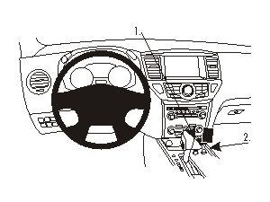 Brodit ProClip montážní konzole pro Nissan Pathfinder 13-21, na střed vpravo dolů
