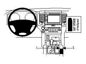 Brodit ProClip Halterung für Toyota LandCruiser 09-18 (nur Automatik), Mitte rechts unten