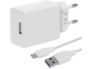 Obal:Me utazó töltő + USB-C kábel, 10W, fehér
