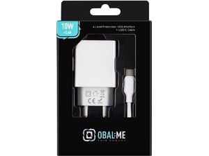 Obal:Me utazó töltő + USB-C kábel, 10W, fehér