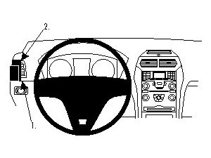 Brodit ProClip montážní konzole pro Ford Explorer/Explorer Sport 11-19, vlevo na mřížku ventilace