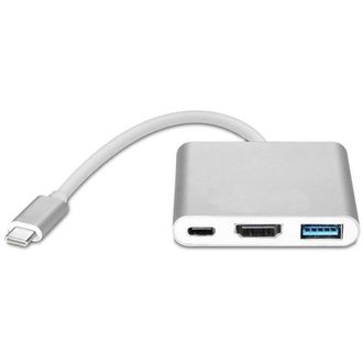 USB-C HDMI-re, USB 3.0, USB-C adapter telefonokhoz vagy laptopokhoz, telefontöltés támogatással