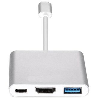 USB-C HDMI-re, USB 3.0, USB-C adapter telefonokhoz vagy laptopokhoz, telefontöltés támogatással