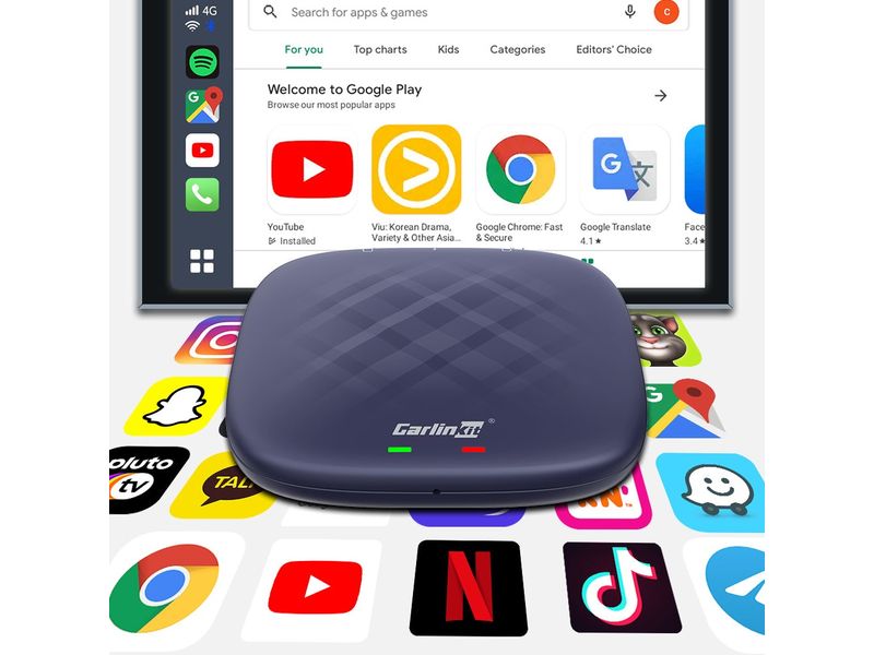 Carlinkit CarPlay Ai Box mit Android 12 für original Autoradios mit