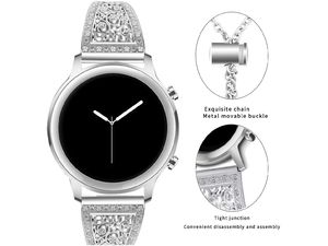 Mobilly univerzální zdobný řemínek, 20 mm, stříbrný