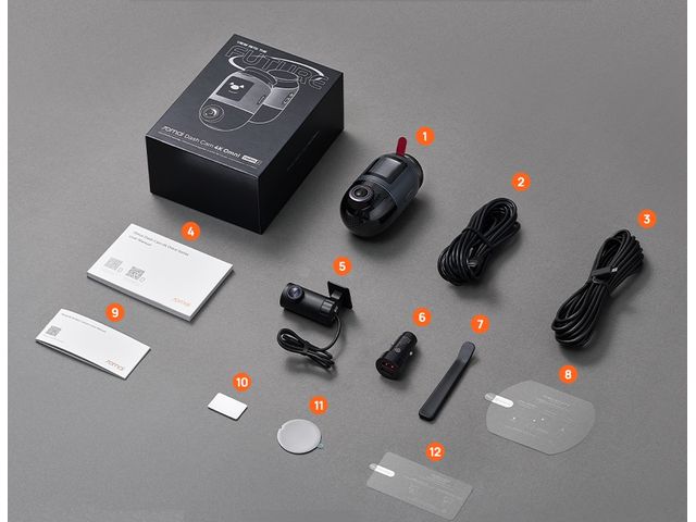 Inhalt des Pakets 70mai X800 4K SET mit RC Cerna + 70mai SD 128GB Karte