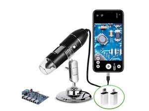 Microscop digital USB cu suport, Windows/Android, zoom 1600x, 1080p