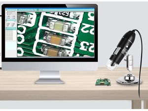 Microscop digital USB cu suport, Windows/Android, zoom 1600x, 1080p