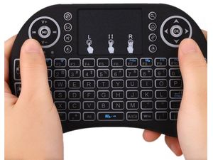 Mobilly i8, mini bezdrátová klávesnice pro TV a další zařízení, 2.4Ghz, černá, US