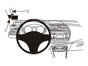 Brodit ProClip Halterung für Suzuki SX4 S-Cross 14-21, links an der Säule