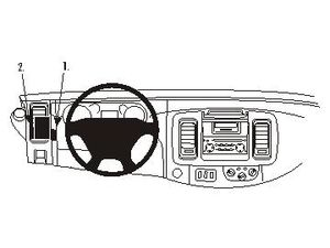 Brodit ProClip Renault Trafic/Opel Vivaro/Nissan Primastar 02-14, balra a rácson