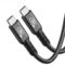 USB4 USB-C Kabel 5A, 240W, Thunderbolt 3, 40Gbps 8K@60Hz, geflochten, 1,5m, schwarz