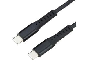 USB4 USB-C kábel 5A, 240W, Thunderbolt 3, 40Gbps 8K@60Hz, 0,3m, fekete
