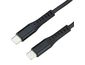 USB4 USB-C kábel 5A, 240W, Thunderbolt 3, 40Gbps 8K@60Hz, 0,3m, fekete