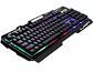 PrimeGear G700, геймърска клавиатура за PC с държач за мобилни устройства, USB, RGB подсветка, черна, СА