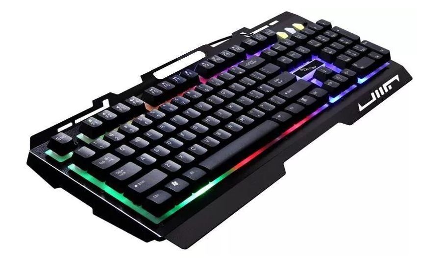 PrimeGear G700, геймърска клавиатура за PC с държач за мобилни устройства, USB, RGB подсветка, черна, СА