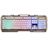 PrimeGear G700, Herní klávesnice k PC s držákem na mobil, USB, podsvícen RGB, bílá, US