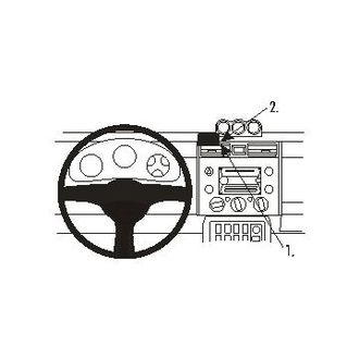 Brodit ProClip montážní konzole pro Toyota FJ Cruiser 07-15, na střed vlevo