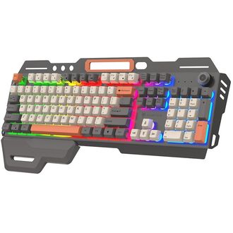 Tastatura mecanică de gaming PrimeGear K90, corp metalic, USB, negru, US