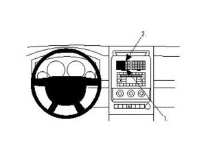 Brodit ProClip rögzítő konzol Jeep Cherokee 09-12 / Jeep Liberty 08-12, bal középen