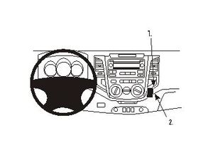 Brodit ProClip Halterung für Toyota HiLux 06-11, Mitte rechts