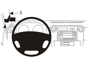 Brodit ProClip montážní konzole pro Toyota LandCruiser 70 08-17, vlevo na sloupek
