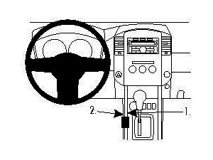 Brodit ProClip Halterung für Nissan King Cab 11-15, für Mitteltunnel
