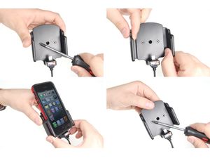Brodit suport auto pentru Apple iPhone 12 Mini/SE2016/5 într-o carcasă w.62-77mm, grosime 6