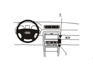 Brodit ProClip montážní konzole pro Audi A4 Cabriolet 02-07, na střed