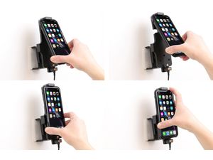 Brodit držák do auta na Apple iPhone 12/11/XR v pouzdru, s pružinou,se skrytým nabíjením
