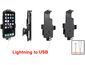 Brodit držák do auta na Apple iPhone 11/XR v pouzdru, s pružinou,s průchodkou pro Ligtning kabel