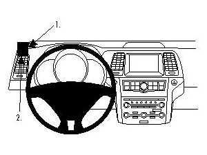 Brodit ProClip montážní konzole pro Nissan Murano/CrossCabriolet 09-14, vlevo nad mřížku ventilace