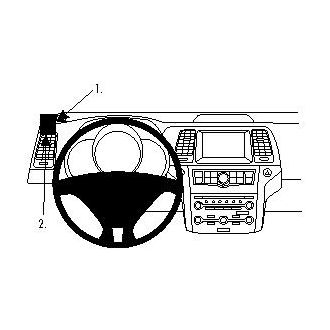 Brodit ProClip montážní konzole pro Nissan Murano/CrossCabriolet 09-14, vlevo nad mřížku ventilace