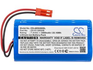 Baterie pentru Arizer Solo, Arizer Solo 2 ( eq. Arizer 2S1P/18650B ), 3400 mAh